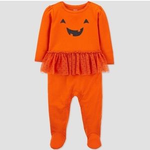Halloween Pumpkin Onesie Outfit